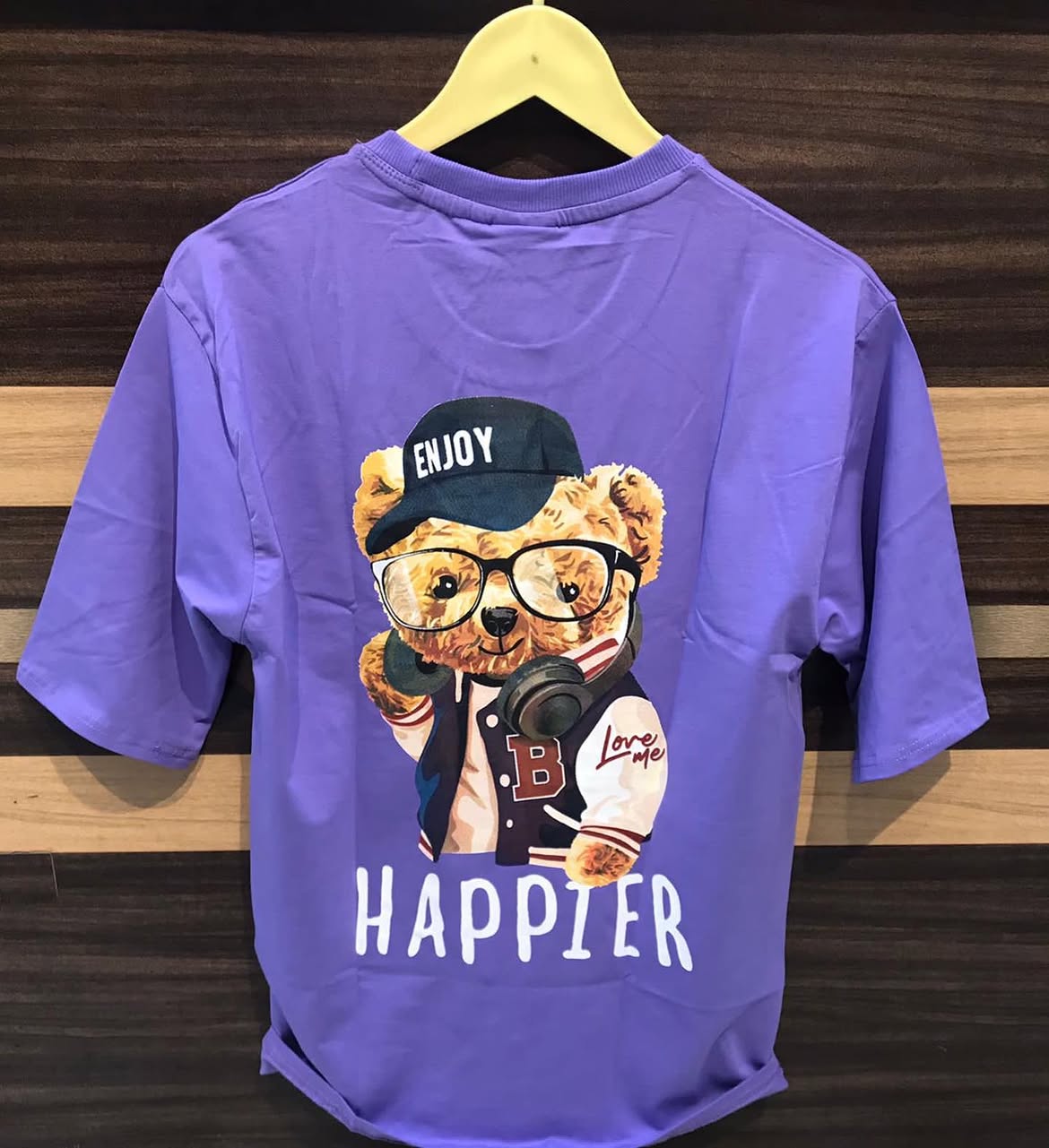 Happier Teddy Bear Premium Graphic T-Shirt | ÅSAINK™