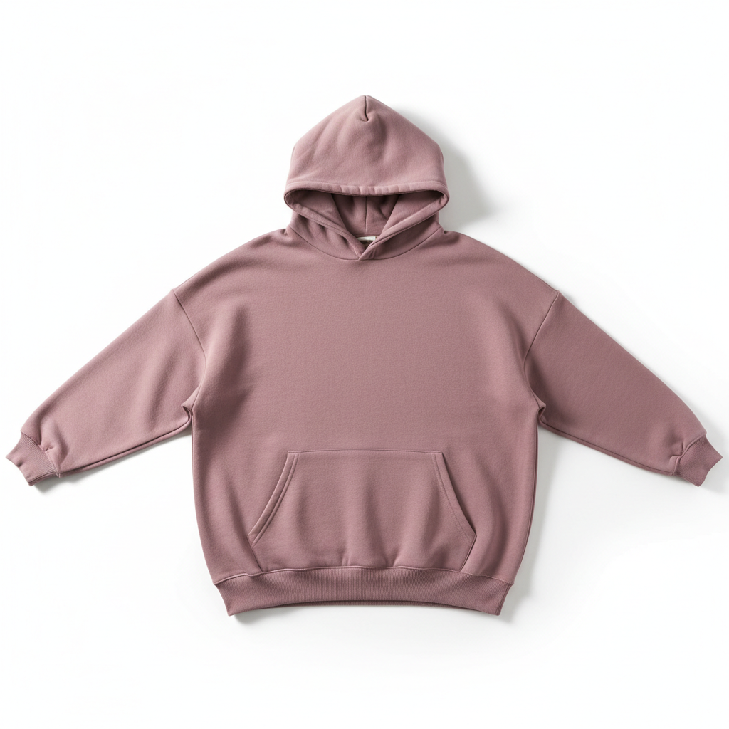 Women's Oversized Pullover Hoodie in Dusty Mauve